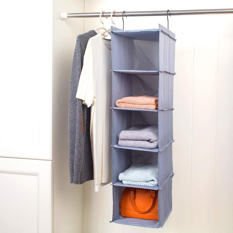 Washable Oxford Hanging Closet Organizer Easy Mount Foldable Hanging